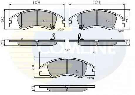 Тормозные колодки, дисковый тормоз.) COMLINE CBP31321