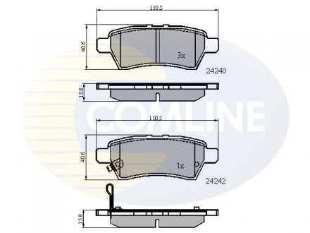 Тормозные колодки, дисковый тормоз.) COMLINE CBP31518