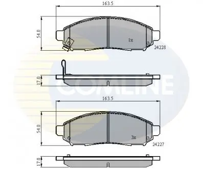 Тормозные колодки, дисковый тормоз.) COMLINE CBP31520