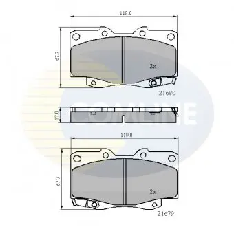 Тормозные колодки, дисковый тормоз.) COMLINE CBP31574