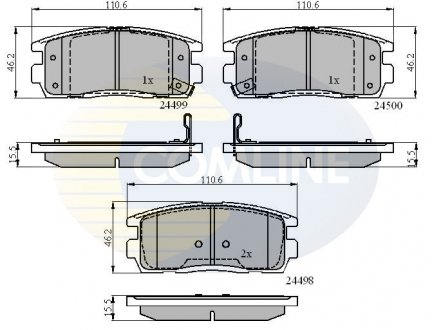 Тормозные колодки, дисковый тормоз.) COMLINE CBP31580