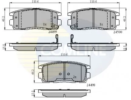 Тормозные колодки, дисковый тормоз.) COMLINE CBP31580
