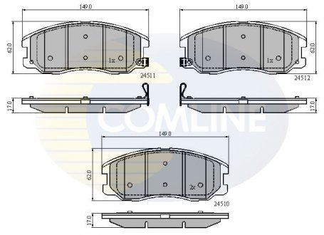Тормозные колодки, дисковый тормоз.) COMLINE CBP31582