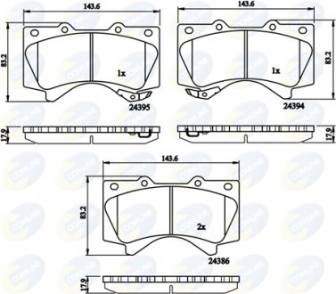 Тормозные колодки.) COMLINE CBP31661