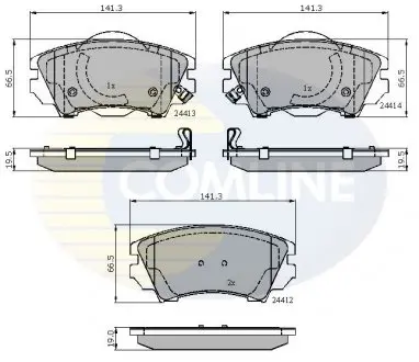 Тормозные колодки, дисковый тормоз.) COMLINE CBP31680