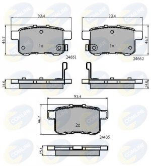 Гальмівні колодки, дискове гальмо (набір) COMLINE CBP31711