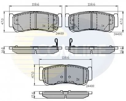 Тормозные колодки, дисковый тормоз.) COMLINE CBP31714