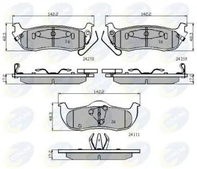 Тормозные колодки, дисковый тормоз.) COMLINE CBP31734