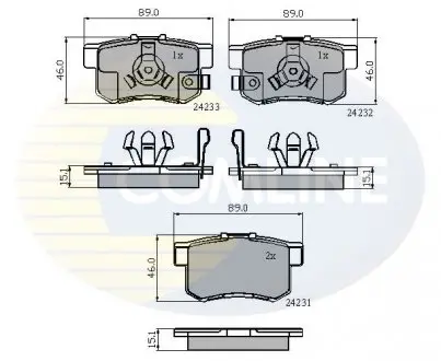 Тормозные колодки, дисковый тормоз.) COMLINE CBP31736