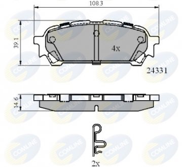 Гальмівні колодки, дискове гальмо (набір) COMLINE CBP31775