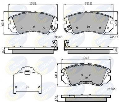 Гальмівні колодки, дискове гальмо (набір) COMLINE CBP31776