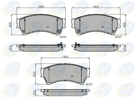 Тормозные колодки, дисковый тормоз.) COMLINE CBP31787