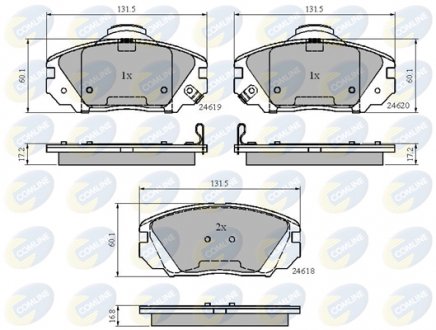 Гальмівні колодки, дискове гальмо (набір) COMLINE CBP31788