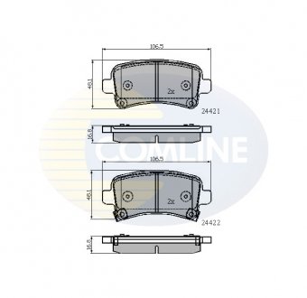 Гальмівні колодки, дискове гальмо (набір) COMLINE CBP31795