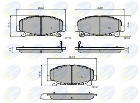 Тормозные колодки, дисковый тормоз.) COMLINE CBP32010