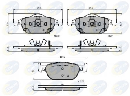 Тормозные колодки, дисковый тормоз.) COMLINE CBP32018