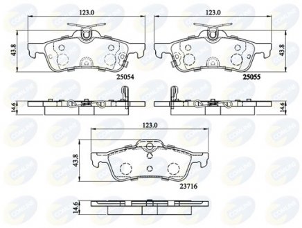 Тормозные колодки.) COMLINE CBP32204