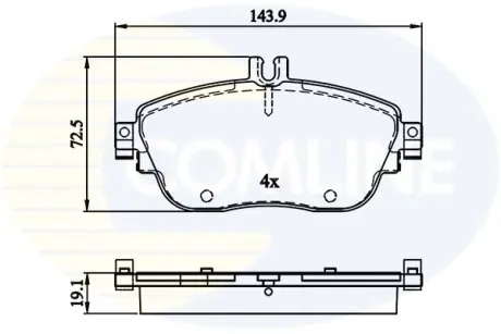 Фото тормозные колодки.) COMLINE CBP32208 Тормозные колодки.) COMLINE CBP32208