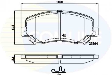 Гальмівні колодки (набір) COMLINE CBP32252