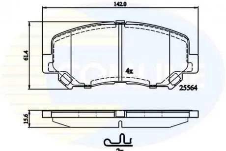 Тормозные колодки.) COMLINE CBP32252