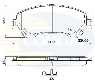 Гальмівні колодки (набір) COMLINE CBP32304