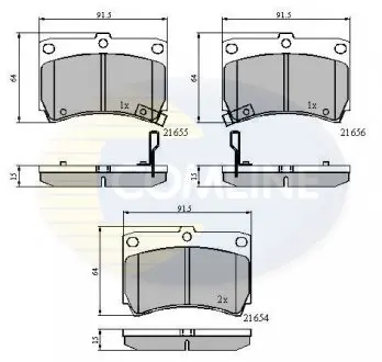 Тормозные колодки, дисковый тормоз.) COMLINE CBP3245