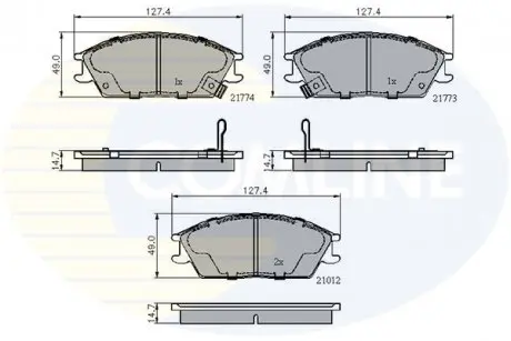 Тормозные колодки, дисковый тормоз.) COMLINE CBP3253