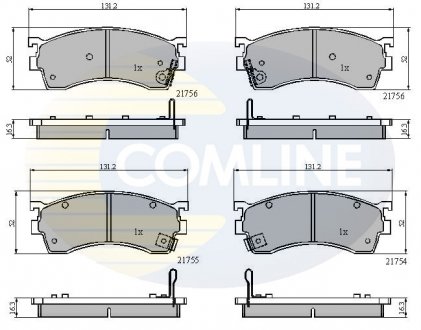 Тормозные колодки, дисковый тормоз.) COMLINE CBP3326 (фото 1)