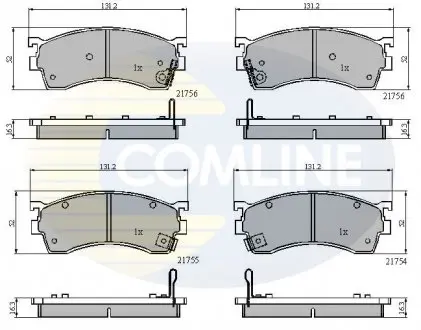 Фото тормозные колодки, дисковый тормоз.) COMLINE CBP3326 Тормозные колодки, дисковый тормоз.) COMLINE CBP3326