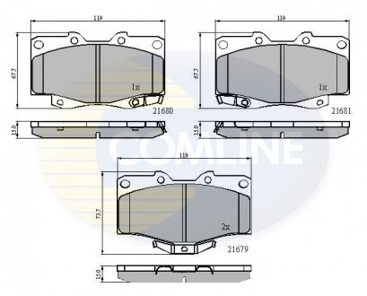 Тормозные колодки, дисковый тормоз.) COMLINE CBP3333