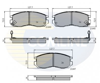 Тормозные колодки, дисковый тормоз.) COMLINE CBP3363