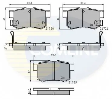 Тормозные колодки, дисковый тормоз.) COMLINE CBP3445