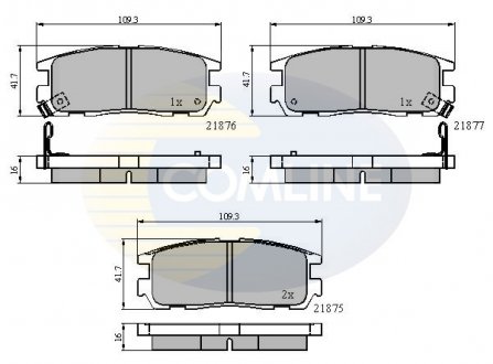 Тормозные колодки, дисковый тормоз.) COMLINE CBP3461