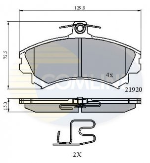 Тормозные колодки, дисковый тормоз.) COMLINE CBP3462 (фото 1)