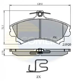 Тормозные колодки, дисковый тормоз.) COMLINE CBP3462