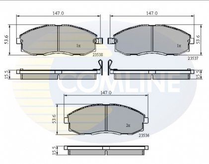 Тормозные колодки, дисковый тормоз.) COMLINE CBP3481