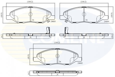 Тормозные колодки, дисковый тормоз.) COMLINE CBP36044