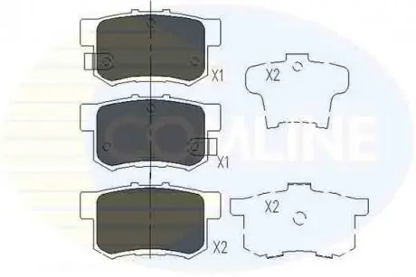 Гальмівні колодки, дискове гальмо (набір) COMLINE CBP36049