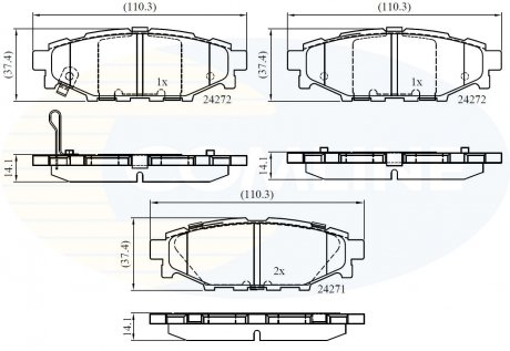 Тормозные колодки, дисковый тормоз.) COMLINE CBP36052