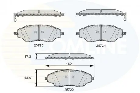 Гальмівні колодки (набір) COMLINE CBP36083