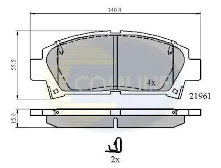 Тормозные колодки, дисковый тормоз.) COMLINE CBP3713