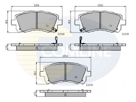 Тормозные колодки, дисковый тормоз.) COMLINE CBP3722