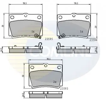 Тормозные колодки, дисковый тормоз.) COMLINE CBP3775
