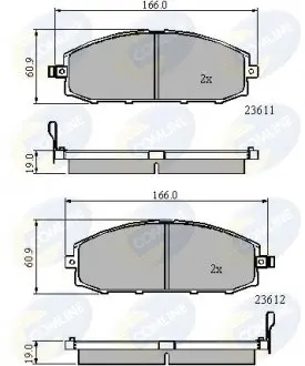 Тормозные колодки, дисковый тормоз.) COMLINE CBP3777