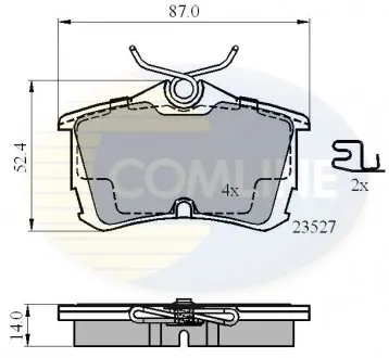 Тормозные колодки, дисковый тормоз.) COMLINE CBP3803