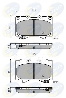 Тормозные колодки, дисковый тормоз.) COMLINE CBP3831 (фото 1)