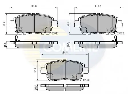 Тормозные колодки, дисковый тормоз.) COMLINE CBP3901
