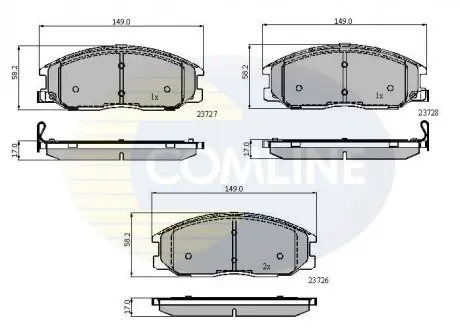 Тормозные колодки, дисковый тормоз.) COMLINE CBP3902