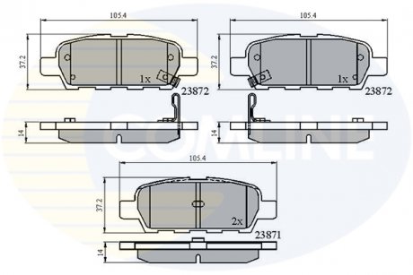 Тормозные колодки, дисковый тормоз.) COMLINE CBP3912