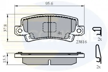 Фото тормозные колодки, дисковый тормоз.) COMLINE CBP3942 Тормозные колодки, дисковый тормоз.) COMLINE CBP3942